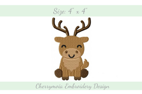 Baby Reindeer: A Sweet Embroidery Design for Personalized Gifts