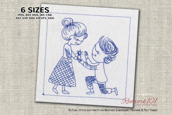 Boy Proposing to Girl Design Review for Business Merch