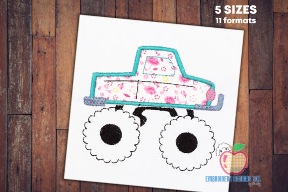 Cute Cartoon Monster Truck Applique for Kids Review