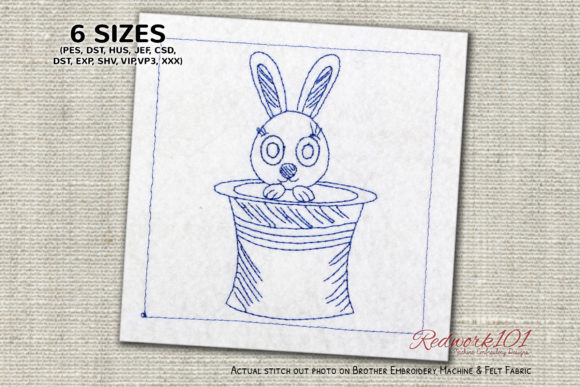 Easter Bunny in Hat Redwork: A Seasonal Design Review