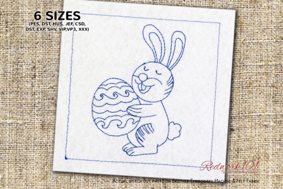 Easter Bunny with Egg Redwork: A Pro Review for Merch