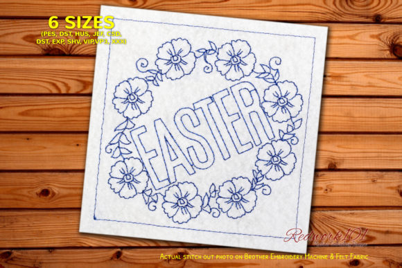 Easter Flower Wreath Redwork: A Designer's Holiday Review