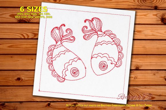 Pisces Redwork Fish: A Designer's Review for Gifts