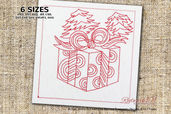 Present Gift Box with Christmas Tree Design Review