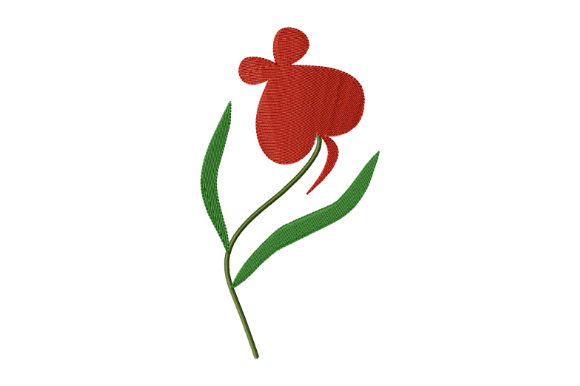 Red Flower-Heart: A Designer's Take on Romantic Stitching