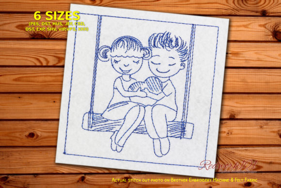 Review: Boy and Girl on Swing Embroidery for Boutiques