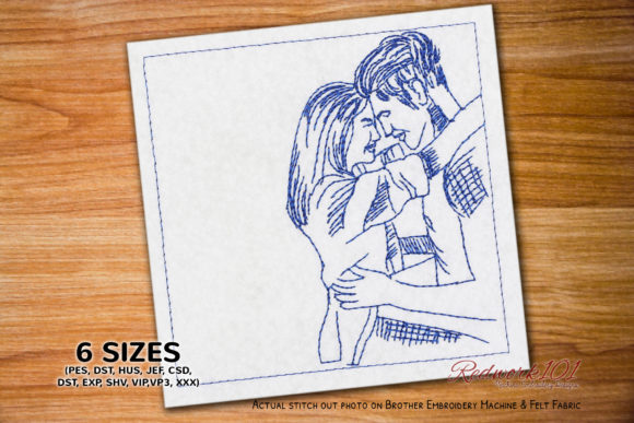 Review: Young Couple in Love Redwork Design